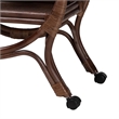 Pemberly Row Natural Rattan 2-Tier Kitchen Cart with Wheels