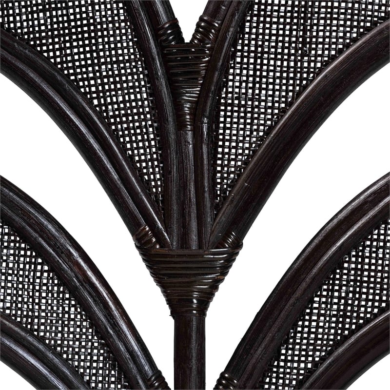 Pemberly Row Rattan Armchair with Leaf Frame and Wicker Design