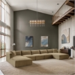 Pemberly Row 6-Piece Camel Corduroy Modular Sectional Sofa