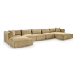 Pemberly Row 6-Piece Camel Corduroy Modular Sectional Sofa