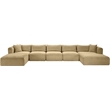Pemberly Row 6-Piece Camel Corduroy Modular Sectional Sofa