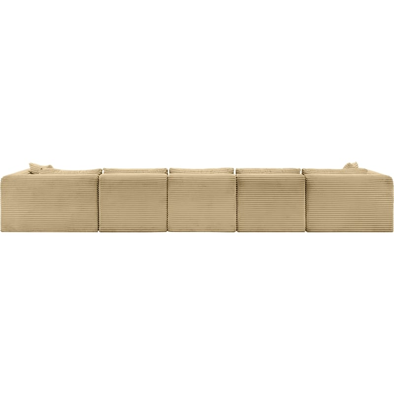 Pemberly Row 6-Piece Camel Corduroy Modular Sectional Sofa