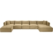 Pemberly Row 6-Piece Camel Corduroy Modular Sectional Sofa