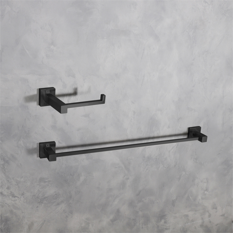 Pemberly Row 2-Pc Stainless Steel Hardware Set in Matte Black