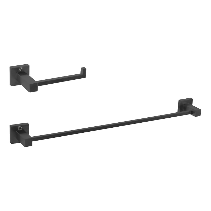 Pemberly Row 2-Pc Stainless Steel Hardware Set in Matte Black