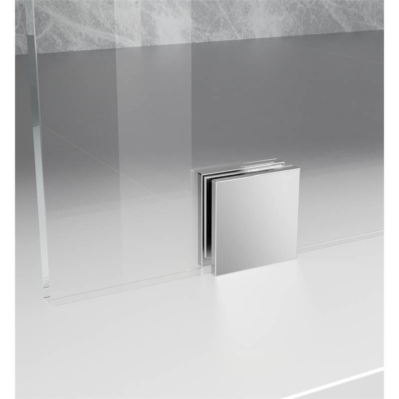 Pemberly Row Frameless Shower Door with Chrome Finish