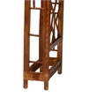 Pemberly Row Wahid Faux Tortoise Rattan Console Table in Elegant Design