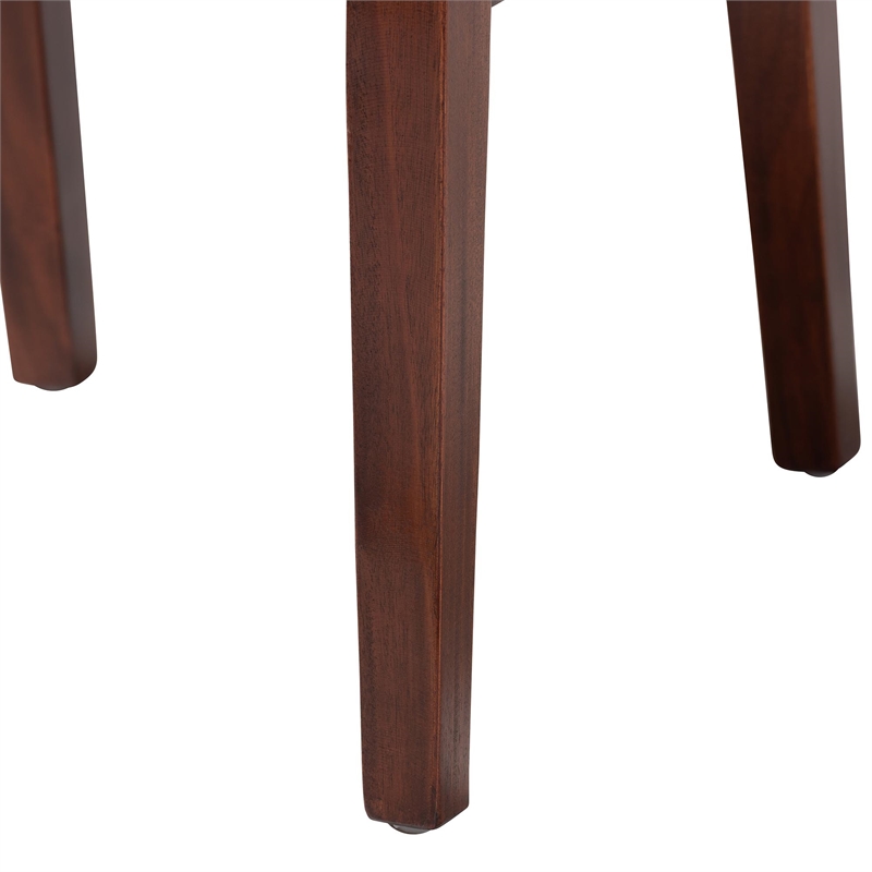 Pemberly Row Bohemian Honey Rattan and Brown Wood Dining Chair