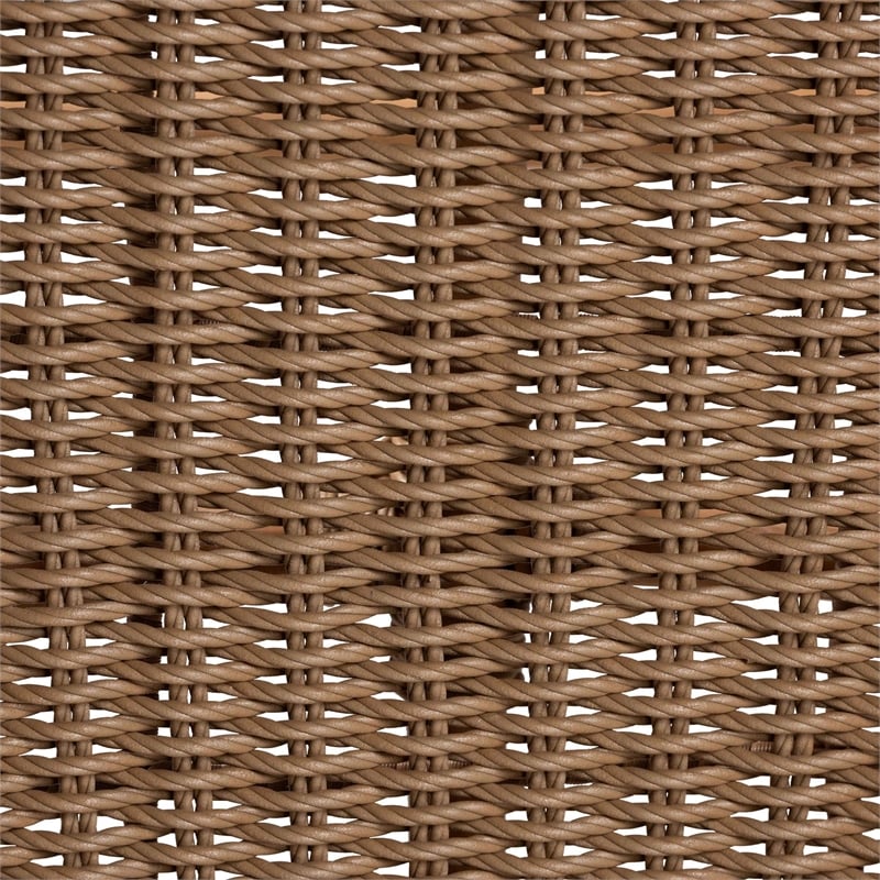 Pemberly Row Isra Natural Rattan Chair with Synthetic Wicker Frame