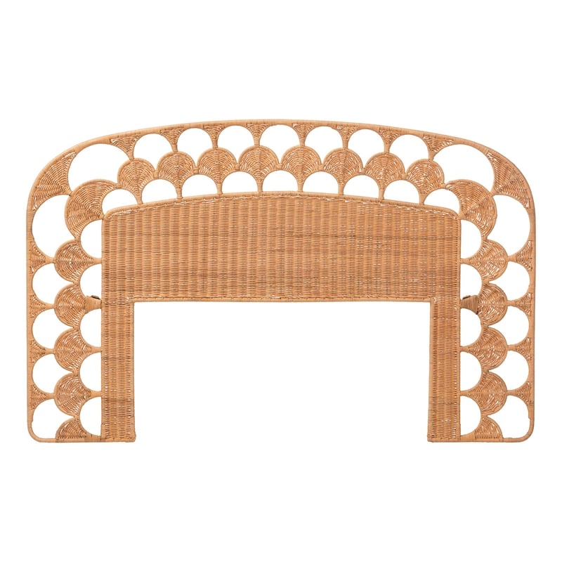 Pemberly Row Natural Rattan Standalone King Headboard Panel