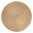 Pemberly Row Silvia Natural Rattan Coffee Table with Pedestal Base Bohemian