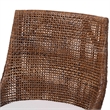Pemberly Row Bella Swivel Rattan Counter Stool with Cushion Coffee Bean