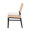 Pemberly Row Lesia Natural Rattan Dining Chair with Espresso Finish
