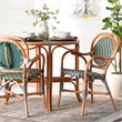 Pemberly Row Mattie Handwoven Rattan Bistro Chair in Green