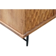 Pemberly Row Mason Solid Wood Sideboard with Geometric Pattern in Brown