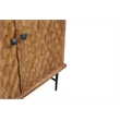 Pemberly Row Mason Solid Wood Sideboard with Geometric Pattern in Brown