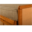 Pemberly Row Westport Full-Size Wood Futon Set with Storage in Brown