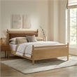 Pemberly Row King Wood Platform Bed Frame in Light Oak Canyon