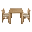 Pemberly Row 5-Piece Oak Dining Table Set in Weathered Oak Finish