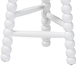 Pemberly Row Acacia Bobbin Counter Stool with Backless Round Seat in White