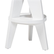 Pemberly Row Sculptural Backless Wood Counter Stool with Triangle Seat