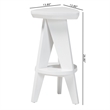 Pemberly Row Sculptural Backless Wood Counter Stool with Triangle Seat