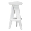 Pemberly Row Sculptural Backless Wood Counter Stool with Triangle Seat