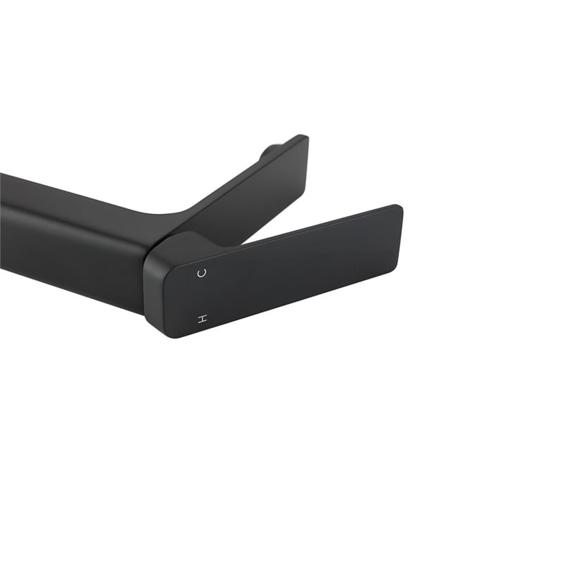 Pemberly Row Brass Single Hole Bathroom Faucet in Matte Black