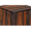 Pemberly Row Solid Sheesham Wood Block Coffee Table in Dark Brown