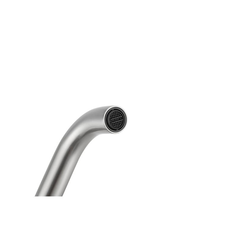 Pemberly Row Brass Double Handle Bathroom Faucet in Brushed Nickel