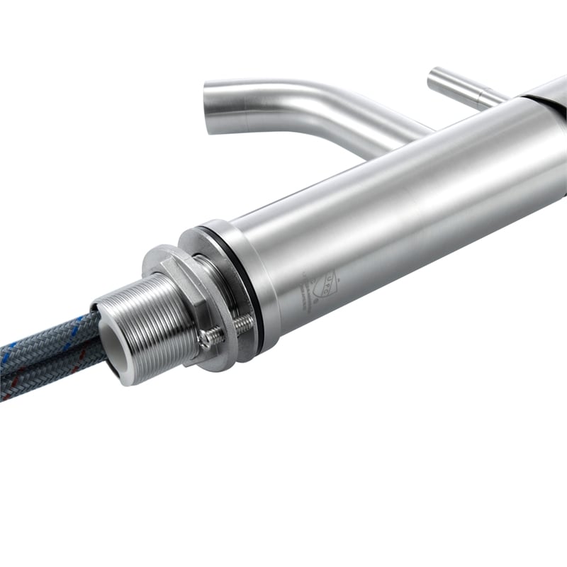 Pemberly Row Stainless Steel Bathroom Vanity Faucet in Brushed Nickel