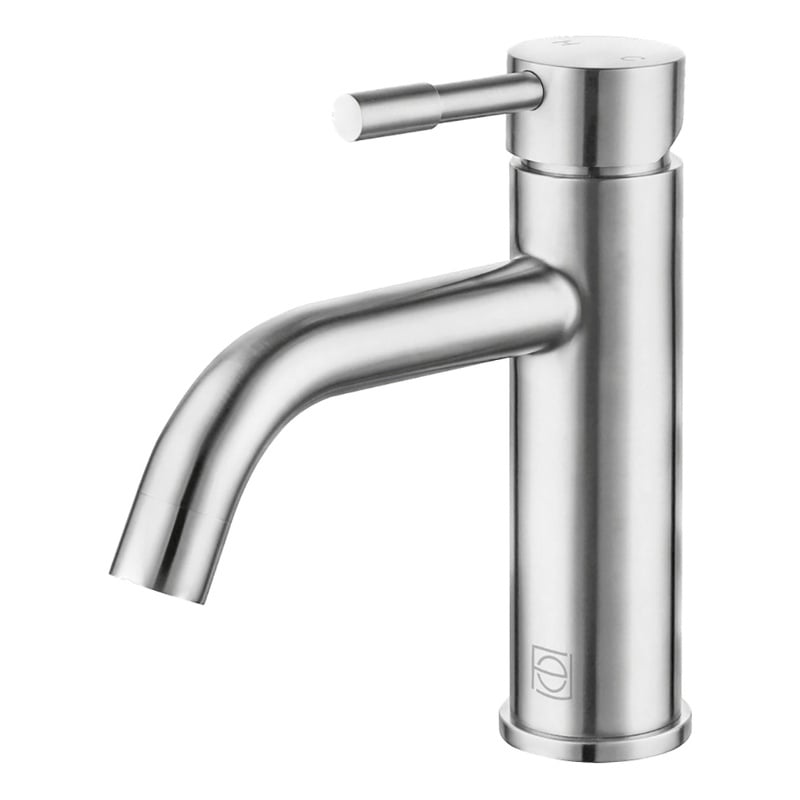 Pemberly Row Stainless Steel Bathroom Vanity Faucet in Brushed Nickel