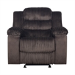Pemberly Row Glider Recliner with Chocolate Brown Polyester Fabric