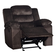 Pemberly Row Glider Recliner with Chocolate Brown Polyester Fabric