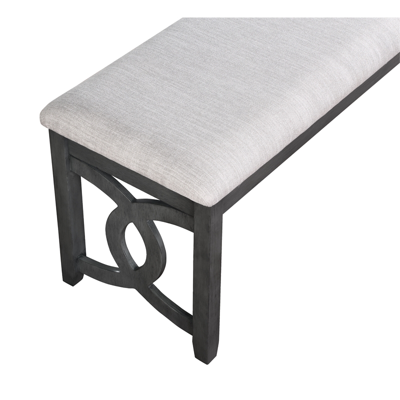 Pemberly Row 6-Piece Wood Dining Table Set with Gray Finish