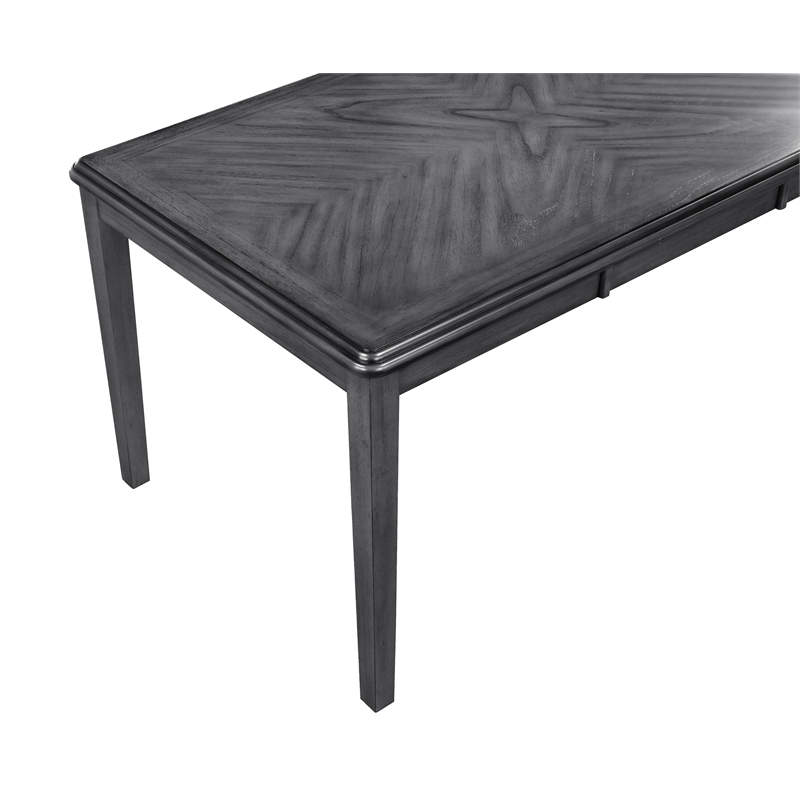 Pemberly Row 6-Piece Wood Dining Table Set with Gray Finish