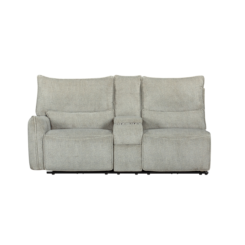 Pemberly Row 3-Piece Power Reclining Sectional in Latte Brown Polyester