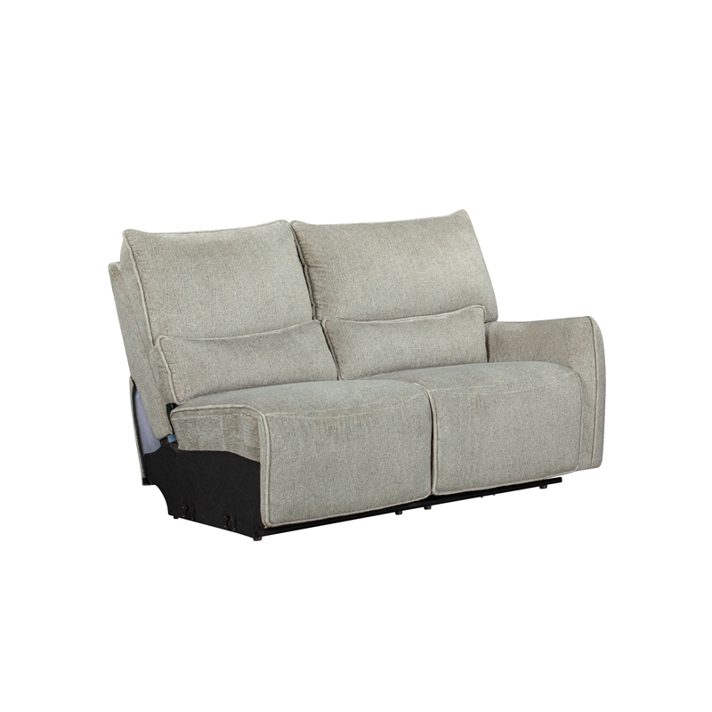 Pemberly Row 3-Piece Power Reclining Sectional in Latte Brown Polyester