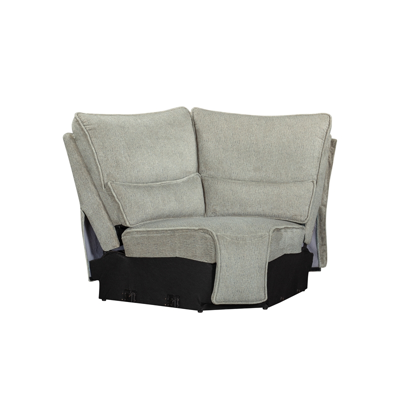 Pemberly Row 3-Piece Power Reclining Sectional in Latte Brown Polyester