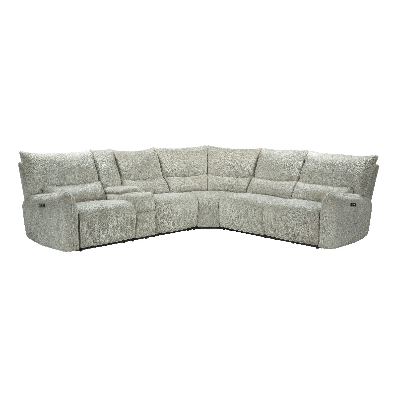 Pemberly Row 3-Piece Power Reclining Sectional in Latte Brown Polyester