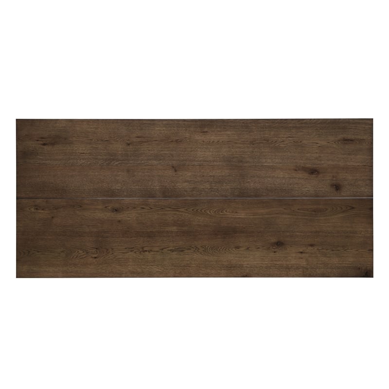 Pemberly Row 7-Piece Rubberwood Dining Table Set in Walnut and Beige