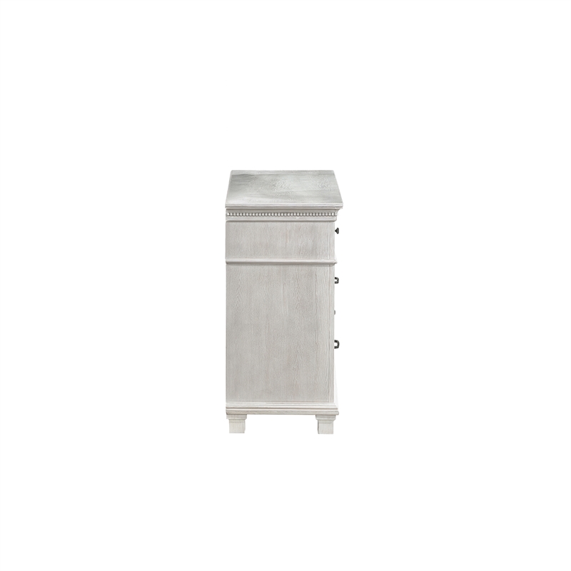 Pemberly Row 7-Drawer Wood Dresser in Misty Gray Finish