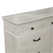Pemberly Row 7-Drawer Wood Dresser in Misty Gray Finish
