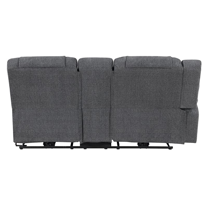 Pemberly Row 3-Piece Manual Motion Sectional in Dark Gray