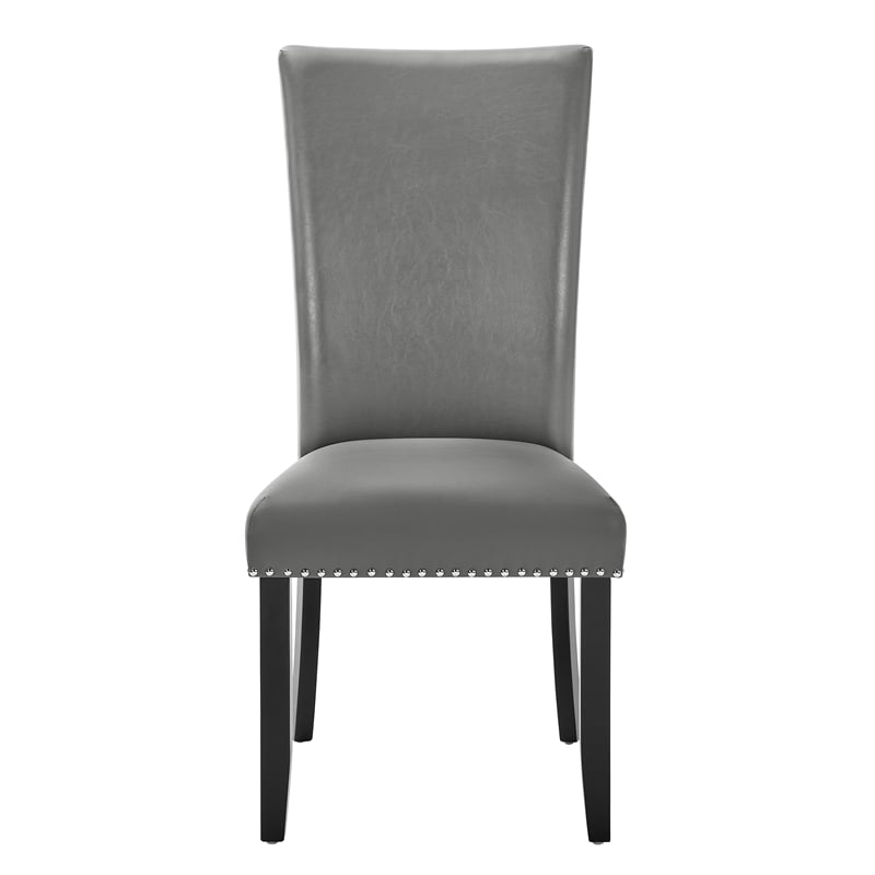 Pemberly Row Modern Gray Upholstered Wood Dining Chair (Set of 4)