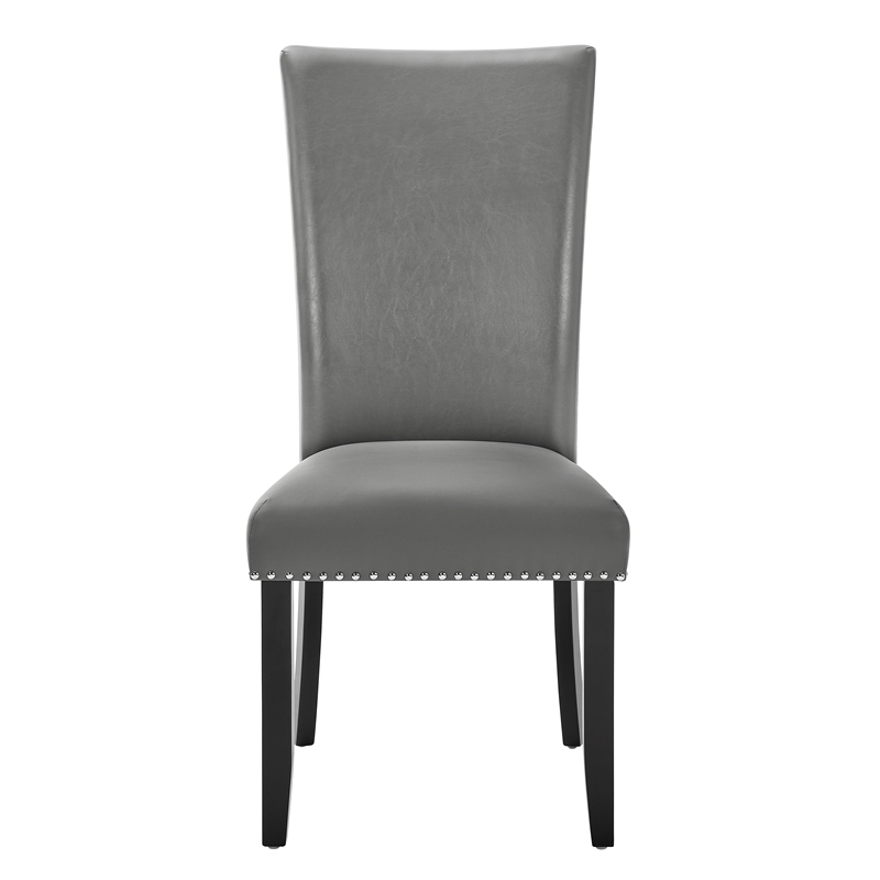 Pemberly Row Modern Gray Upholstered Wood Dining Chair (Set of 6)