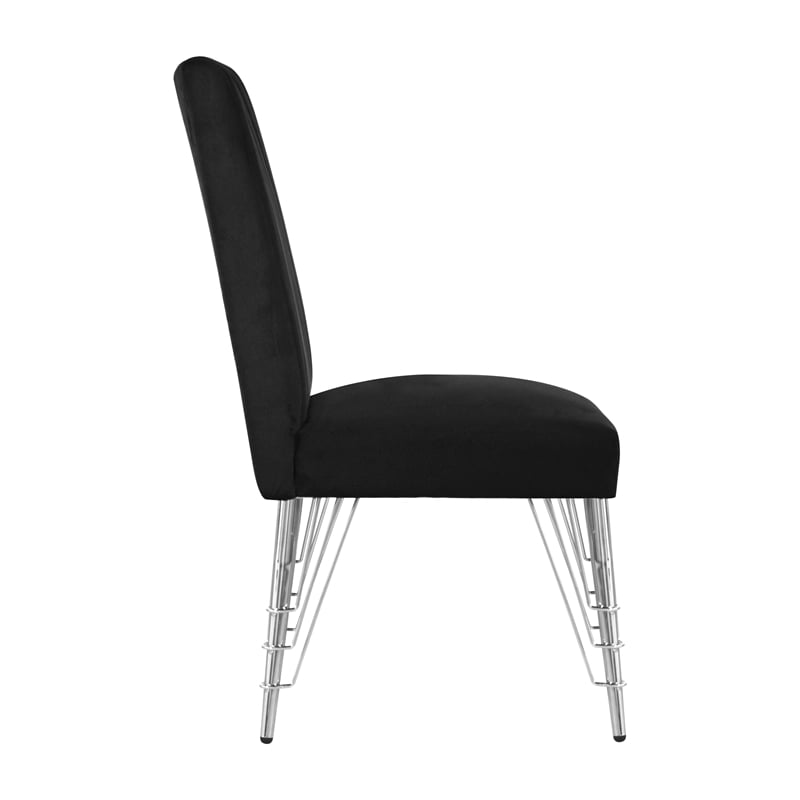 Pemberly Row 5-Piece Dining Set with Upholstered Chairs and Black Table