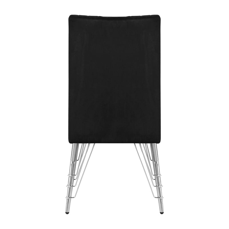 Pemberly Row 5-Piece Dining Set with Upholstered Chairs and Black Table