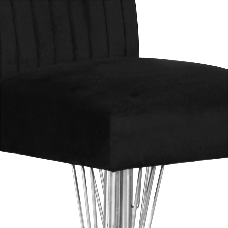 Pemberly Row 5-Piece Dining Set with Upholstered Chairs and Black Table