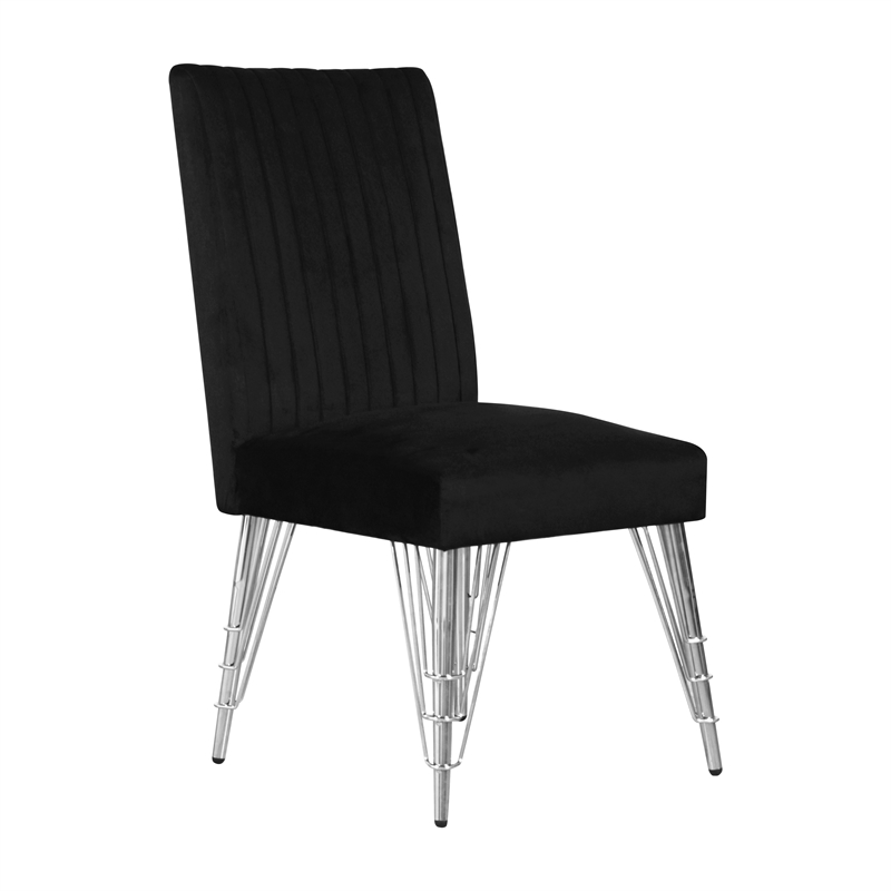 Pemberly Row 5-Piece Dining Set with Upholstered Chairs and Black Table